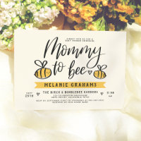 Mummy To Bee Lettering & Honeycomb Baby Shower
