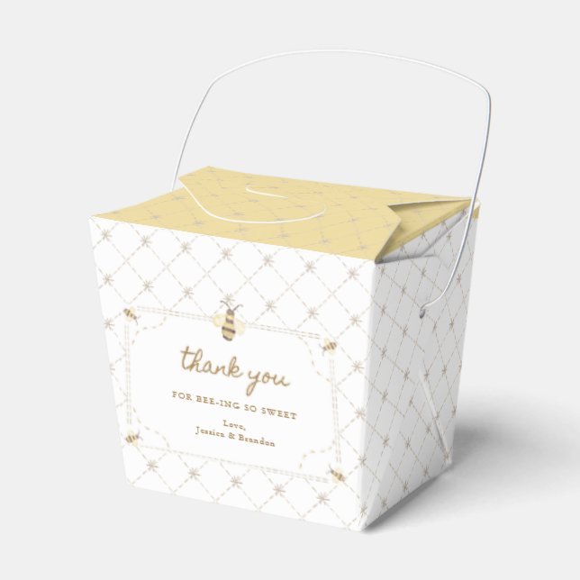 Mummy To Bee Little Bee Baby Shower  Favour Box (Front Side)