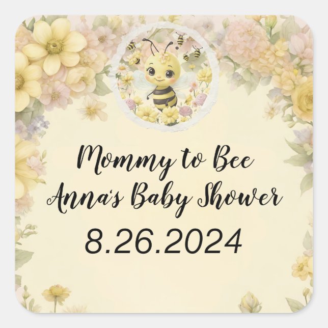 Mummy to Bee Square Sticker (Front)