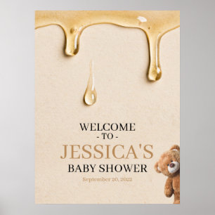 Mummy To Bee Teddy Bear Baby Shower Poster
