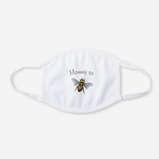 Mummy to Bee White Cotton Face Mask