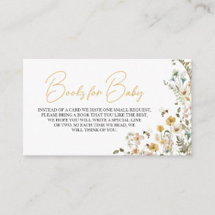Mummy to Bee Wildflower Baby Shower Books for Baby Enclosure Card