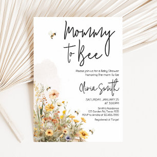 Mummy to Bee Wildflower Baby Shower Invitation