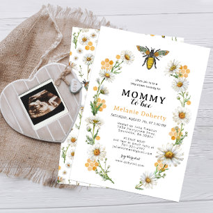 Mummy To Bee Wildflower Baby Shower Invitation