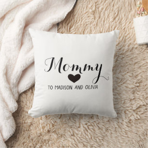 Mummy Trendy Mum, Kids Names Mother's Day Gift  Cushion