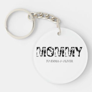 Mummy   Unique Mum Mother's Day Kids Names Key Ring