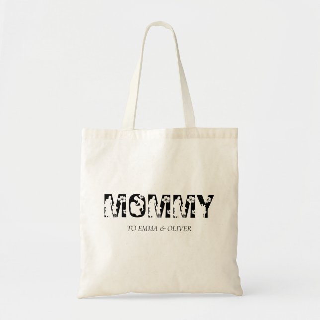 Mummy | Unique Mum Mother's Day Kids Names Tote Bag (Front)
