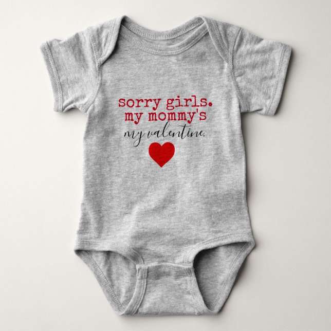 mummy valentine baby bodysuit (Front)