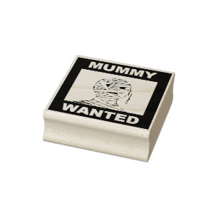 Mummy wanted poster illsutration art stamp