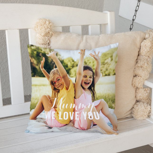Mummy We Love You Personalised Mothers Day Photo Cushion (Creator Uploaded)