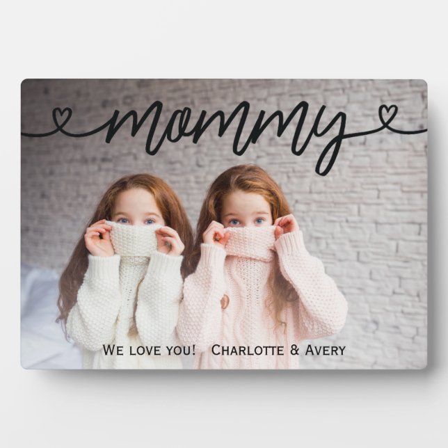 Mummy We Love You Personalised Photo Plaque (Front)