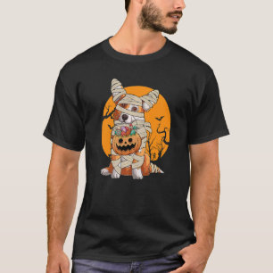 Mummy Welsh Corgi Owner Halloween Costume Day T-Shirt