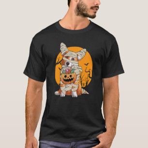 Mummy Welsh Corgi Owner Halloween Costume Day T-Shirt