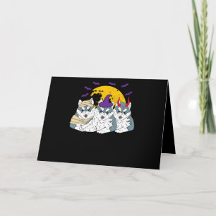 Mummy witch siberian husky dog halloween gift holiday card