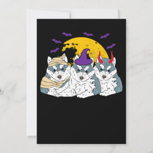 Mummy witch siberian husky dog   halloween gift save the date