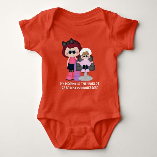 Mummy world's greatest hairdresser baby bodysuit