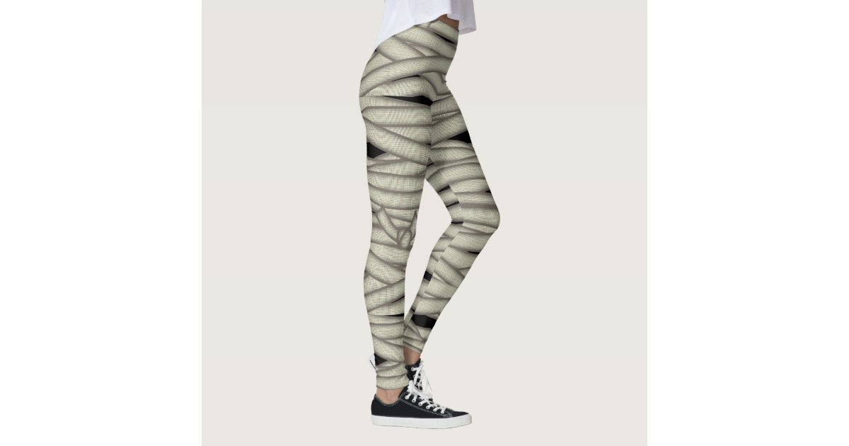 Mummy Wrap Bandages Halloween ID685 Leggings Zazzle