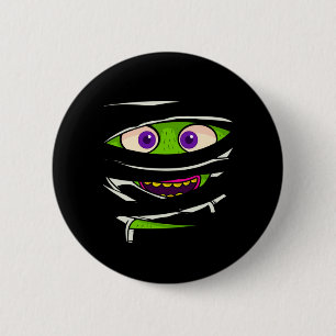 Mummy Wrap Eyes Costume Funny Y Halloween Men 6 Cm Round Badge