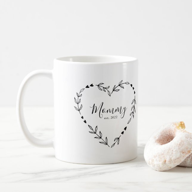 Mummy Year Est. Coffee Mug (With Donut)