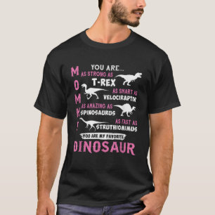 Mummy You Are As Strong As T Rex Dinosaur Funny Mo T-Shirt