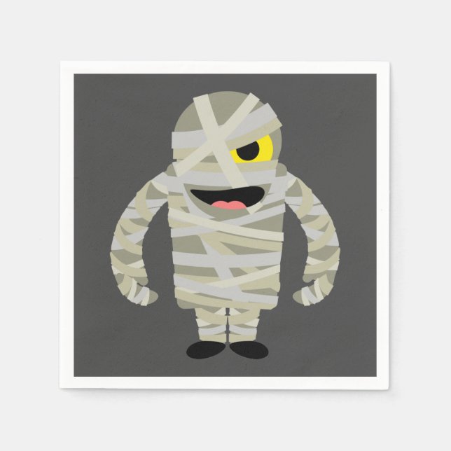 Mummy zombie Halloween Napkin (Front)