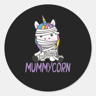 Mummycorn Unicorn Mummy Halloween Costume Classic Round Sticker