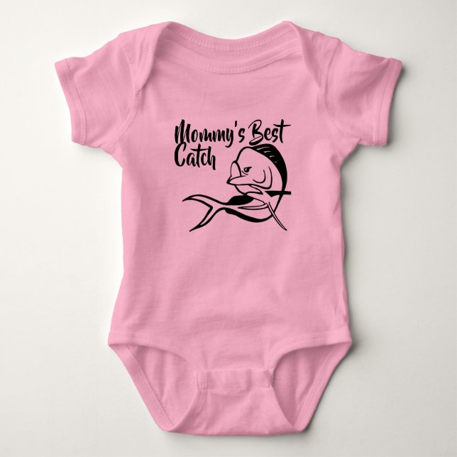 Mummy's Best Catch - Mahi Fishing Bodysuit (Front)