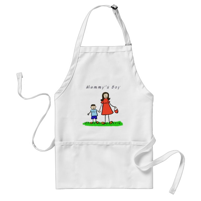 Mummy's Boy Apron (Brunette) (Front)