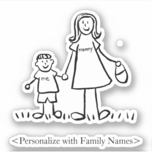 Mummy's Boy Custom Mother & Son Decal Stickers