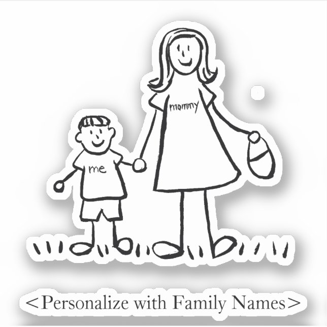 Mummy's Boy Custom Mother & Son Decal Stickers (Front)