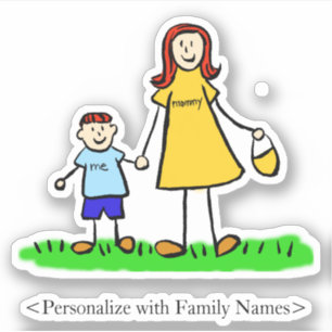 Mummy's Boy Custom Redhead Family Decal Stickers