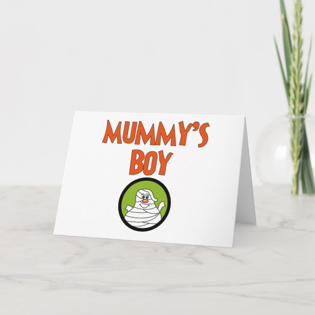 Mummy's Boy Halloween Tshirts and Gifts Card (Front)