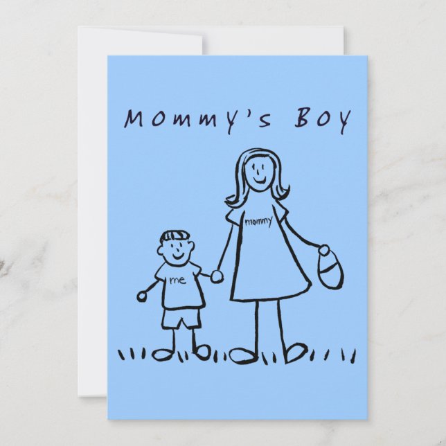 Mummy's Boy Invitation or Invites (Front)