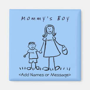 Mummy's Boy - Mother and Son Custom Family Magnet
