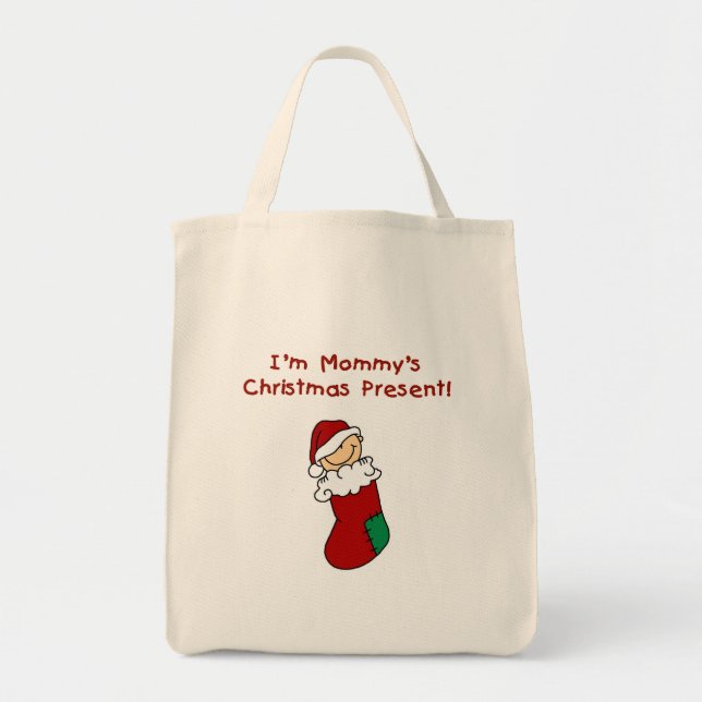 Mummy's Christmas Present T-shirts and Gifts Tote Bag (Front)