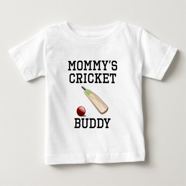 Mummy's Cricket Buddy Baby T-Shirt (Front)