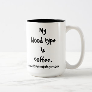 Mummy's Diner mug - blood type