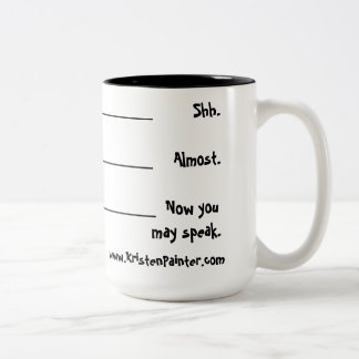 Mummy's Diner mug - tolerance levels