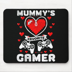 Mummy's Favorite Gamer Funny Boys Kids Valentine's Mouse Mat