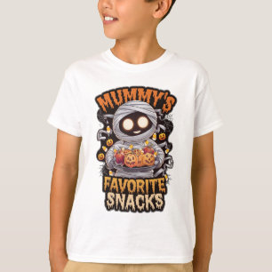 Mummy's Favourite Snacks Orange Black Funny T-Shirt