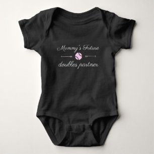Mummy's Future Doubles Partner Cute Tennis Quote Baby Bodysuit