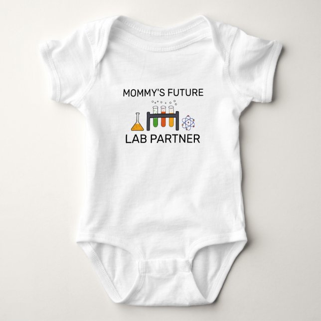 Mummy's Future Lab Partner - Scientist Baby Bodysuit (Front)