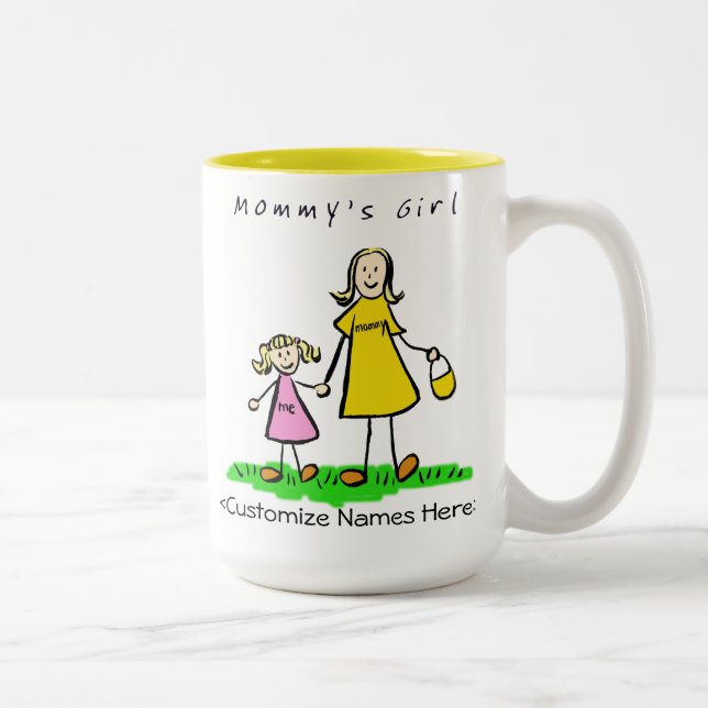 Mummy's Girl - Blonde Mother & Daughter Custom Mug (Right)