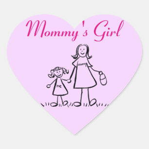 Mummy's Girl Custom Family Character Decal Sticker