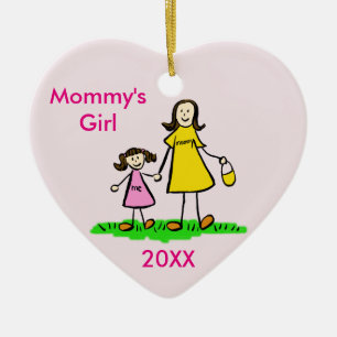 Mummy's Girl Family Character Custom Ornament