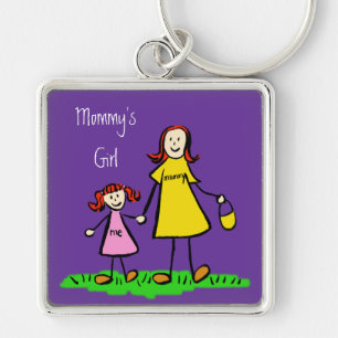 Mummy's Girl Mother and Daughter Family Keychain
