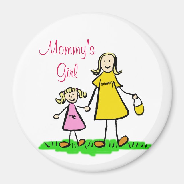 Mummy's Girl Personalised Family Art Magnets (Front)