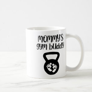 Mummy's Gym Buddy Pregnant Kettlebell Lifting Body Coffee Mug