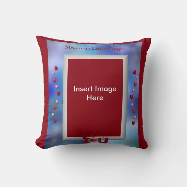 Mummy's Little Angel Throw Pillow (Front)