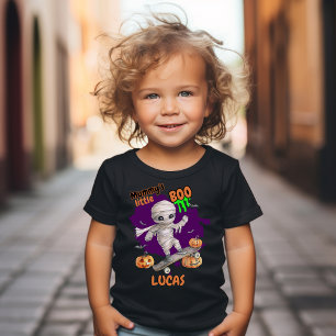 Mummy's LIttle Boo Skateboard Pumpkin T-Shirt